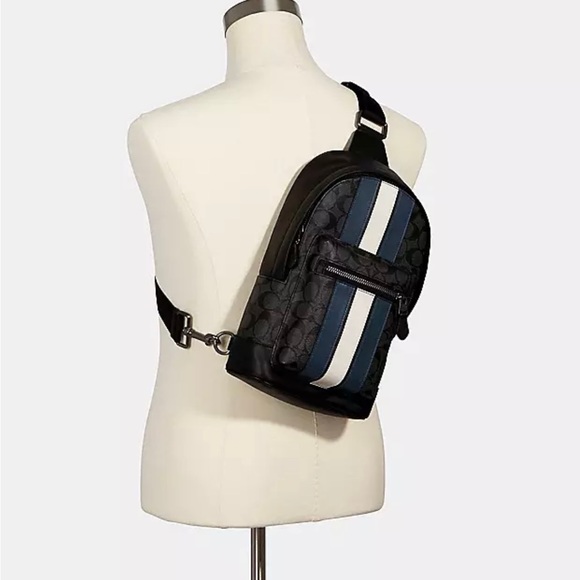 Coach Bags Coach Outlet Mens West Pack In Signature Canvas With